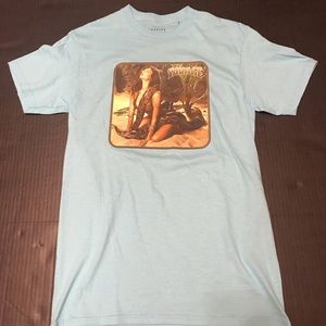 Men’s size small lite blue graphic T-shirt